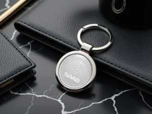 Saab Anello Chiave su Misura Logo Design Premium